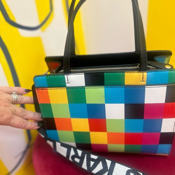 Karl Lagerfeld Maybelle Character Crossbody Bright Colorblock w/coin purse - Picture 4 of 10